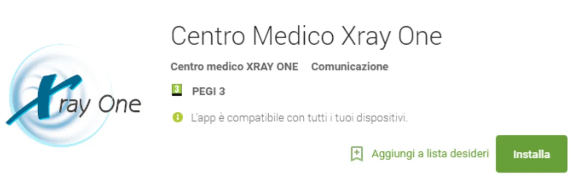 Prenota ad Xray One con la App per Android! 